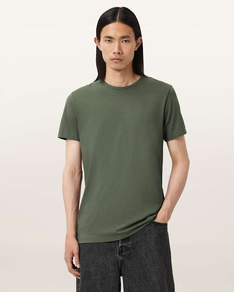 BRACE BRUSHED COTTON CREW NECK T-SHIRT - 1
