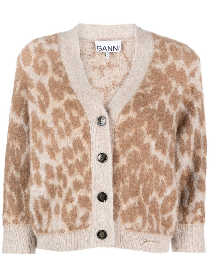 leopard-jacquard cardigan 1
