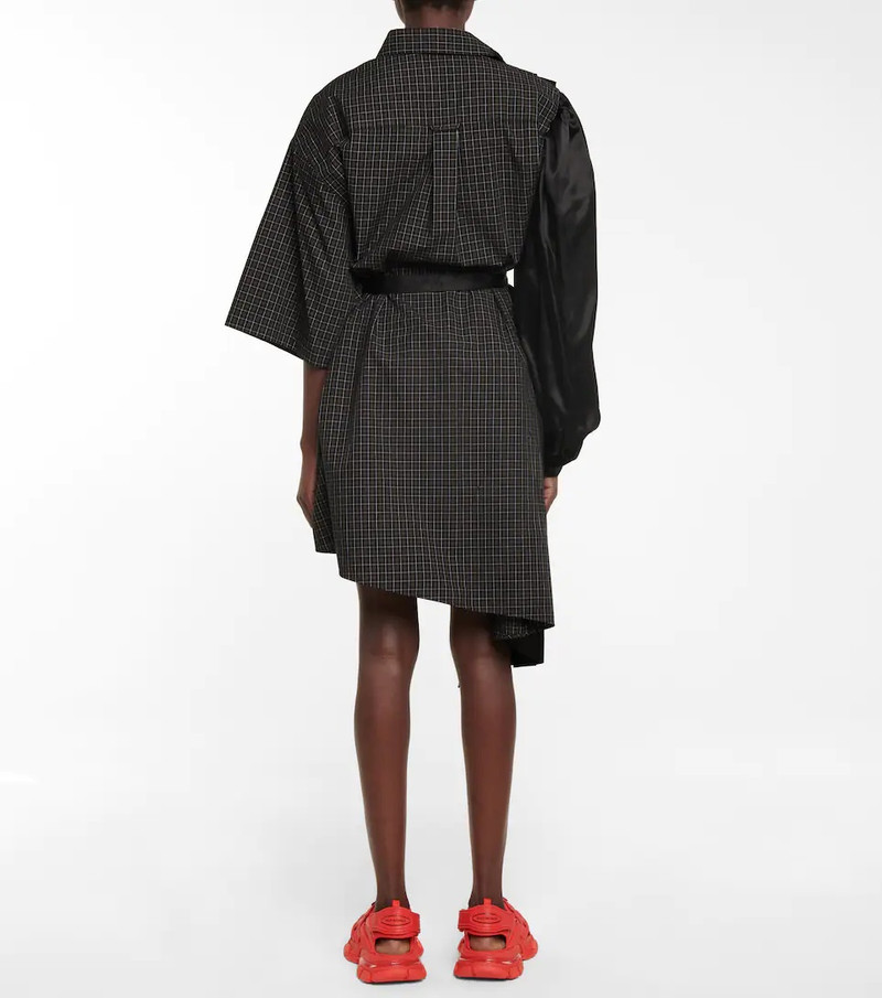 Silk satin and cotton poplin minidress 3