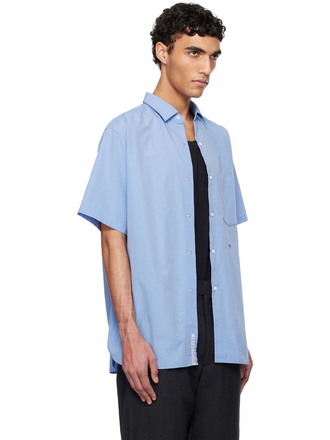 Blue Regular Collar Wind S/S Shirt - 2