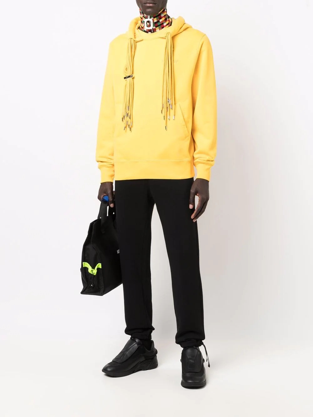 multi-cord long-sleeve hoodie - 2