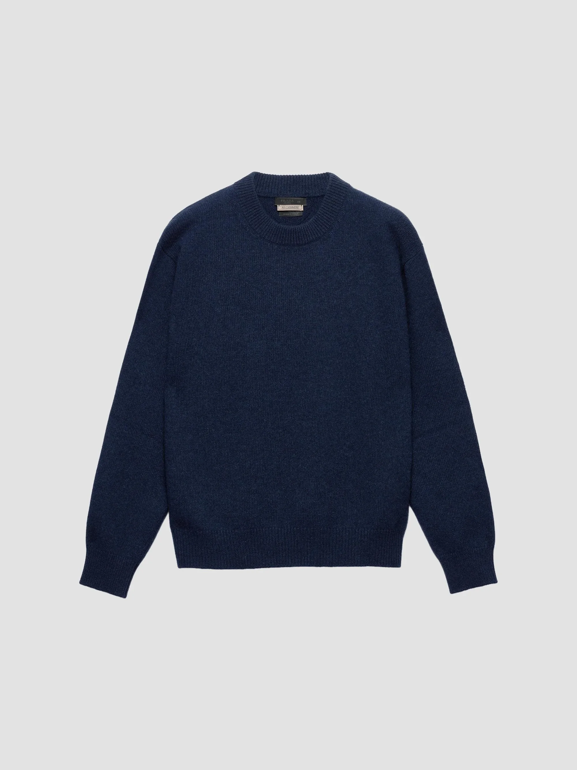 Men's Re-Cashmere Crewneck Sweater - Dark Blue - 1