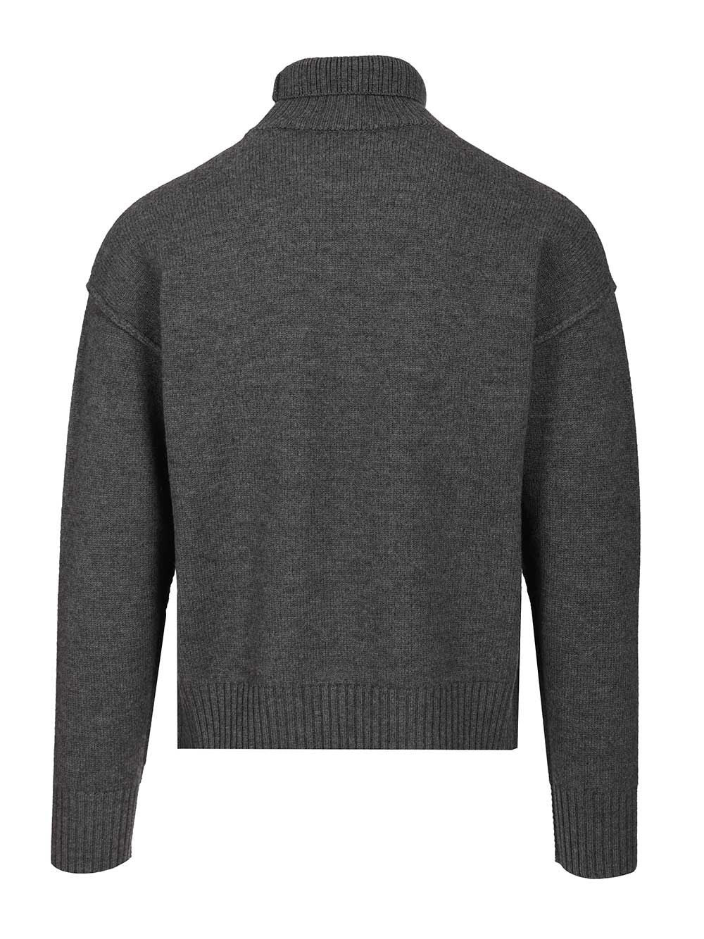 Ami De Coeur Turtleneck Sweater Sweatshirts Grey - 2