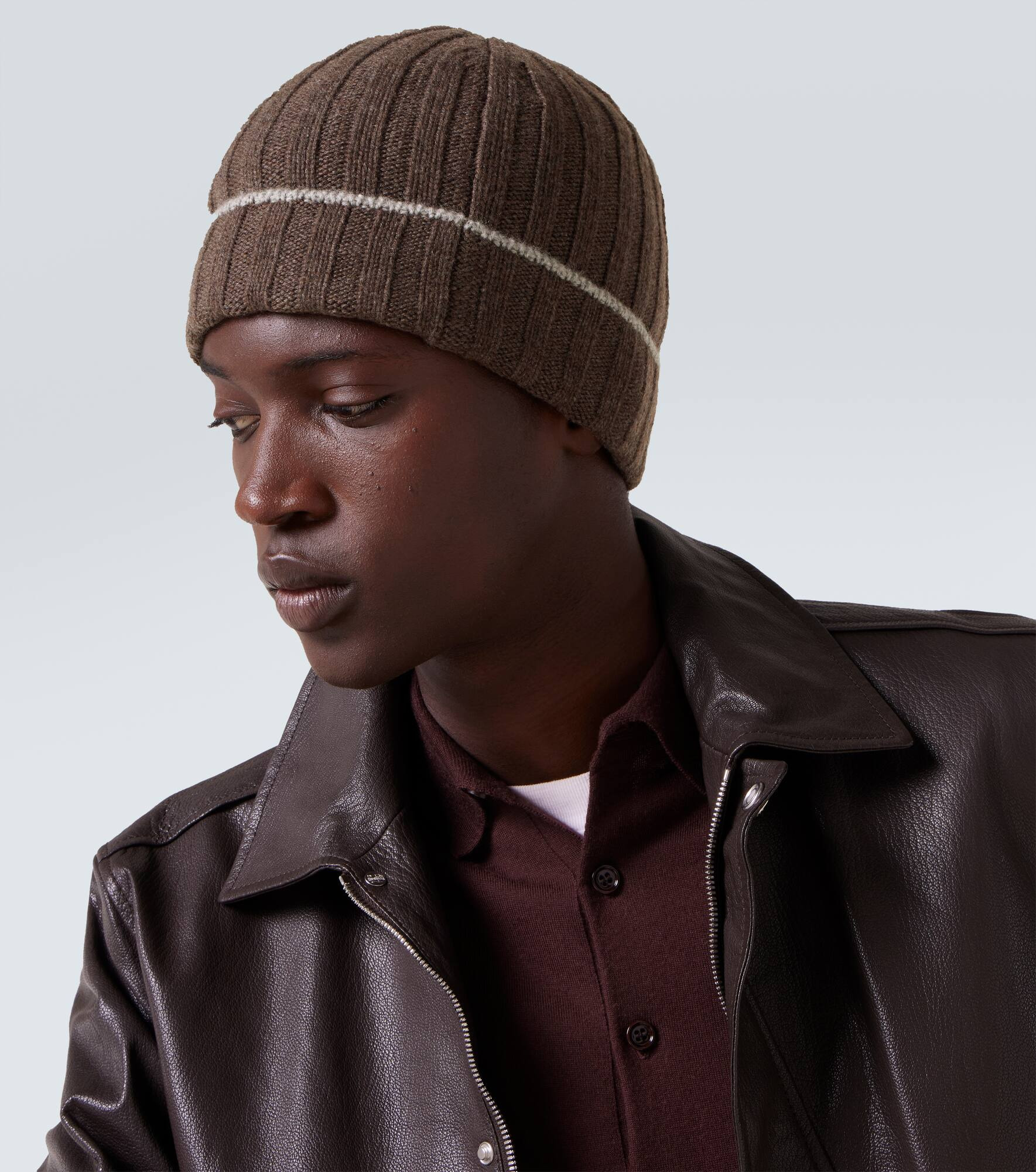 Ribbed-knit cashmere beanie - 2