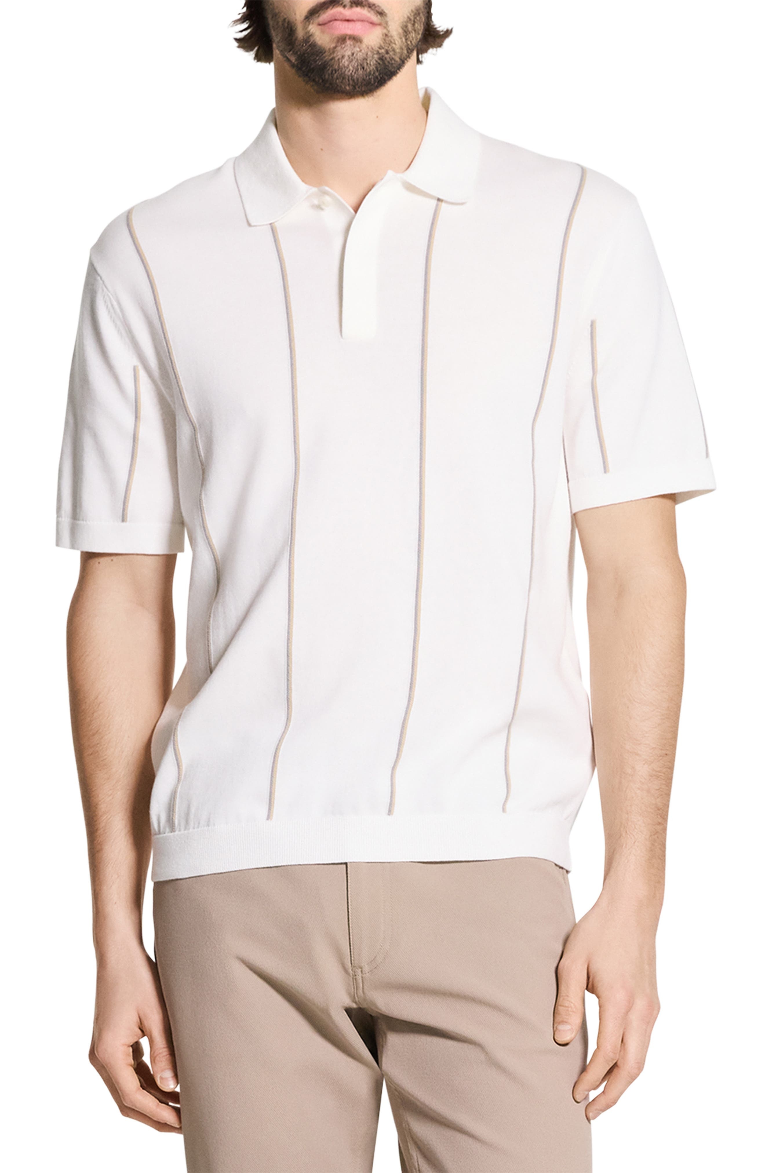 Theory Cotton Polo in White Multi at Nordstrom - 1