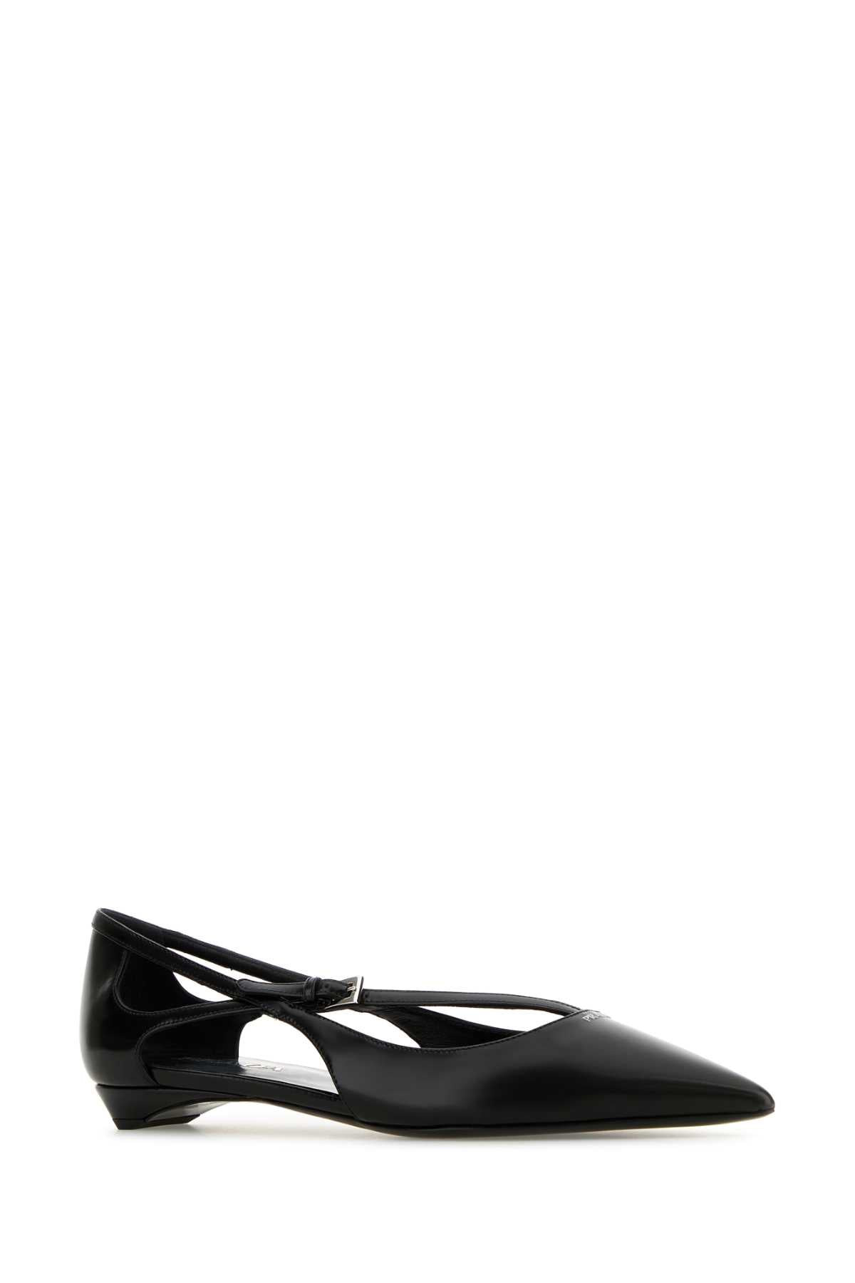 Prada Women Black Leather Ballerinas - 2