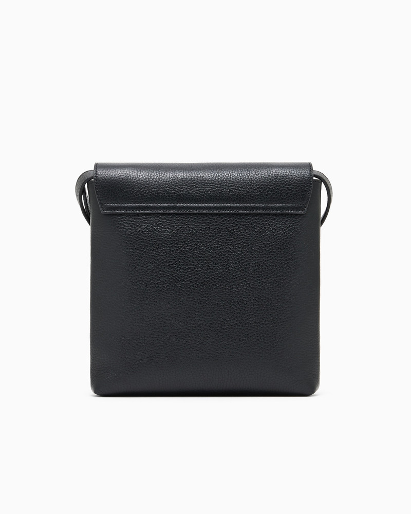ICON PEBBLED LEATHER FLAT SHOULDER BAG 3