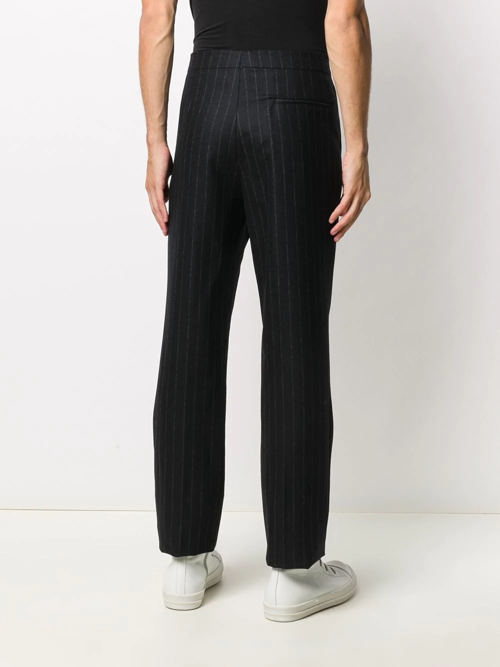 slim-fit pinstripe trousers - 4