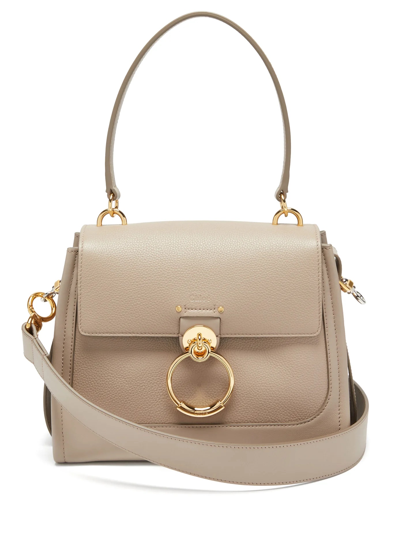 Tess small grained-leather crossbody bag - 1