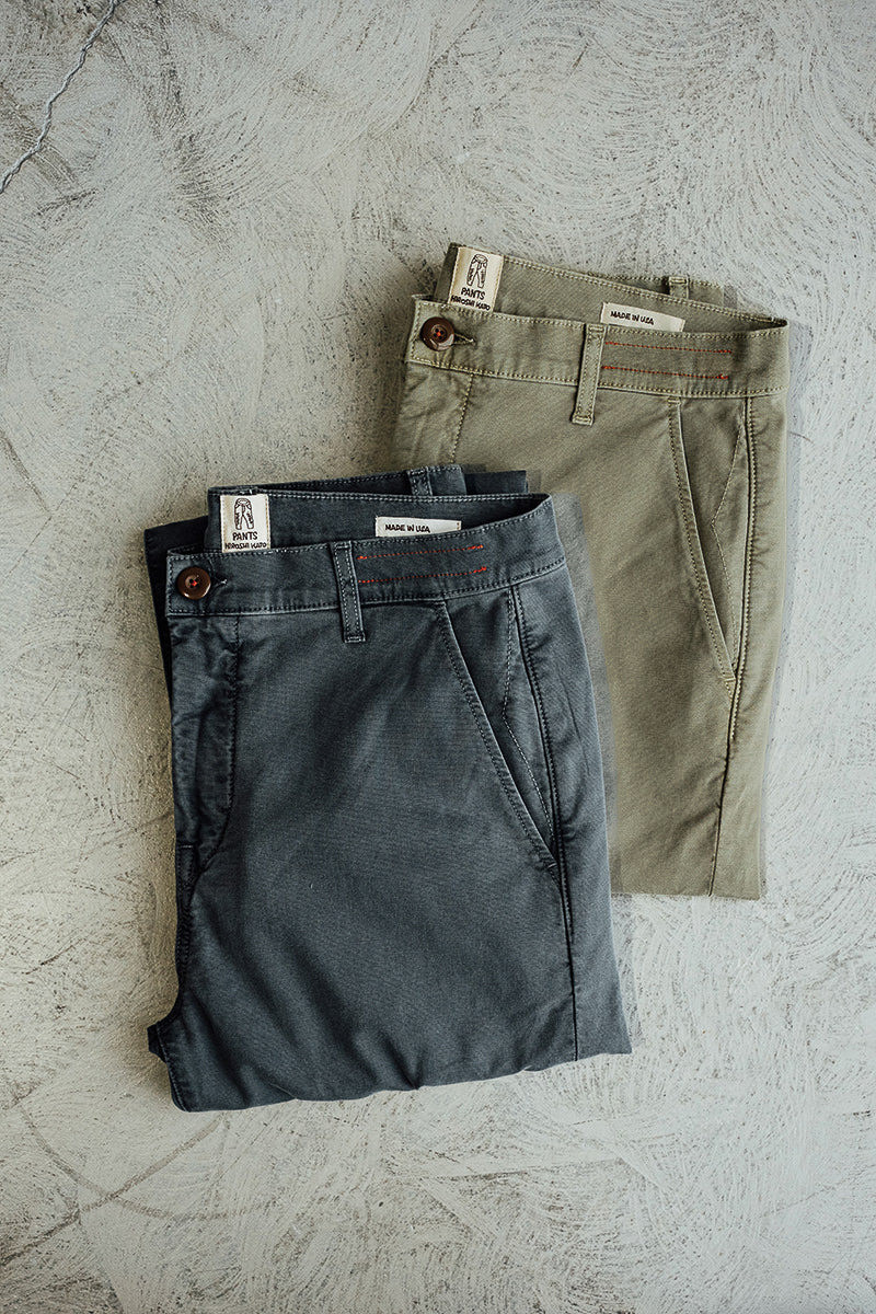 HIROSHI KATO The Pipe Straight Oxford Chino - Charcoal outlook