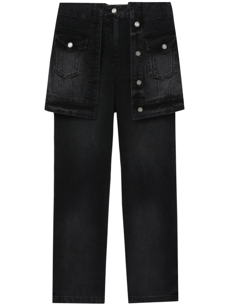 denim jacket-skirt trousers 1