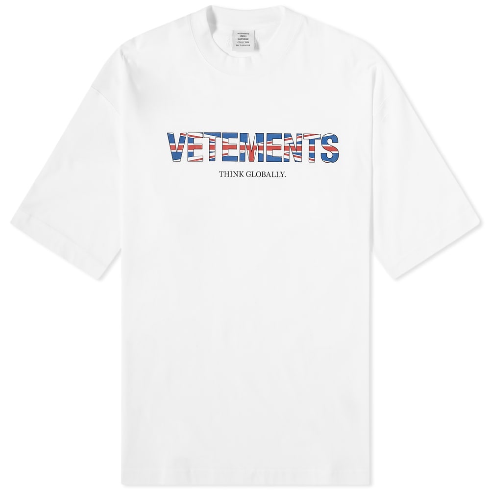 VETEMENTS UK Logo Oversized Tee - 1