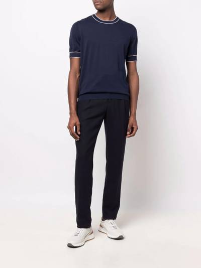 Brunello Cucinelli tipped cotton T-shirt outlook