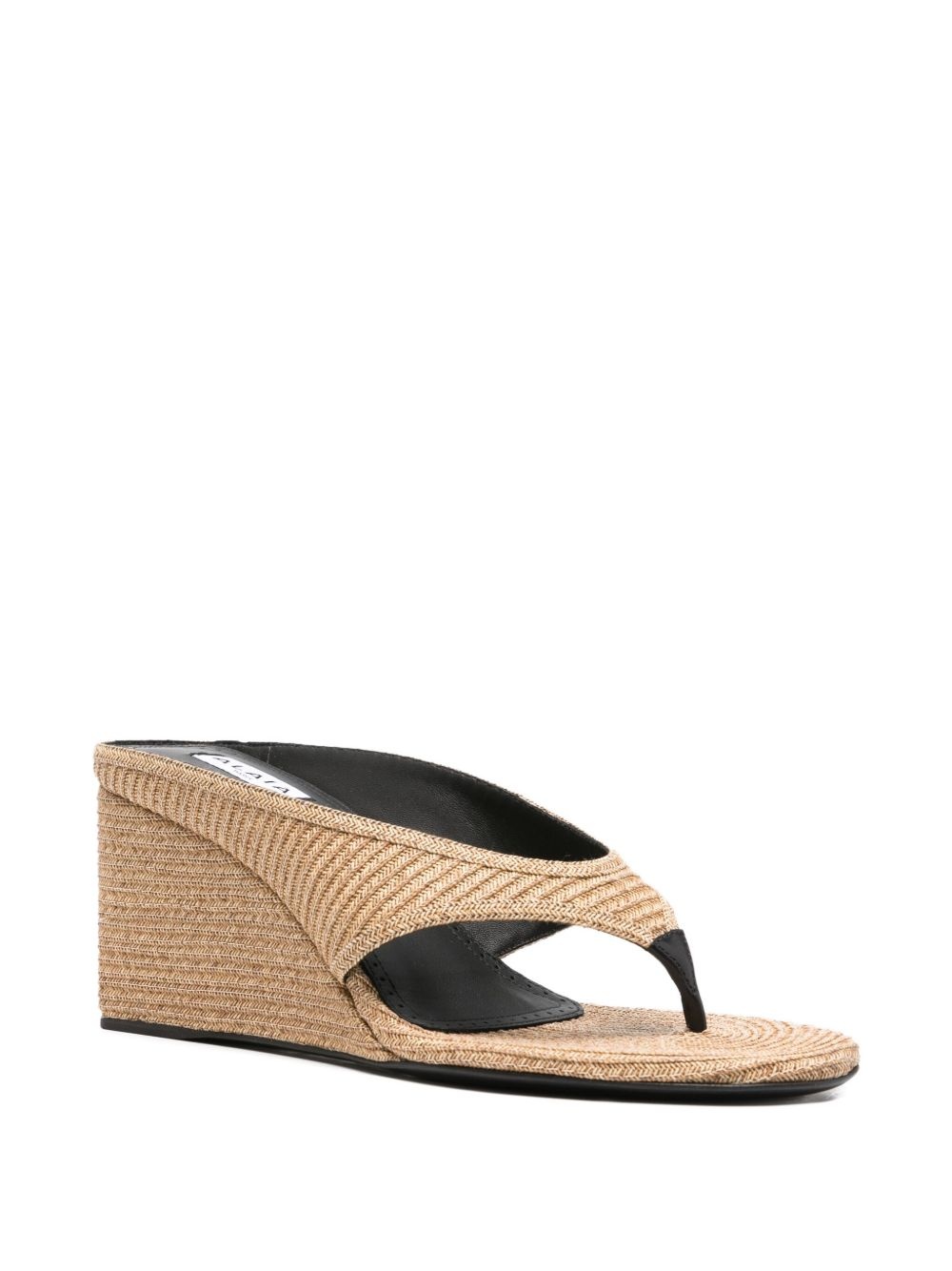75mm leather wedge sandals - 2