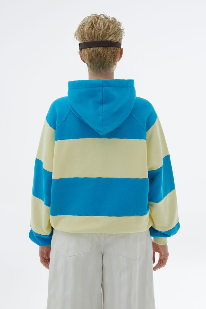 AZURE & LIGHT YELLOW HOODIE WITH LOGO 4