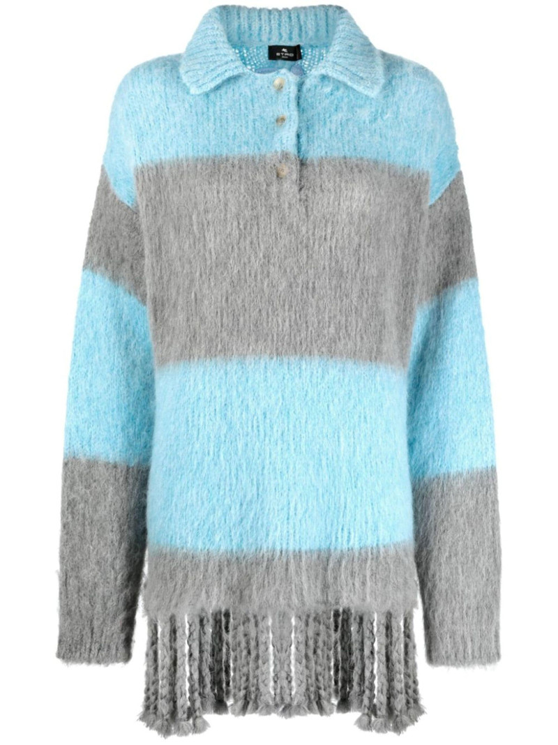 fringed-edge sweater minidress 1