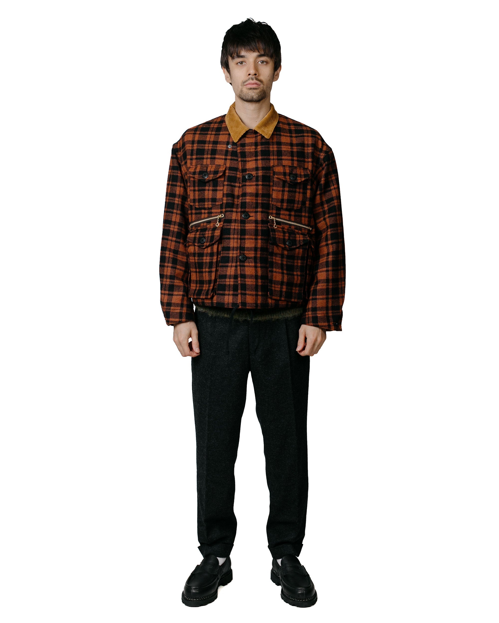 Fish-Hunting Jacket British Wool Tweed Orange - 4