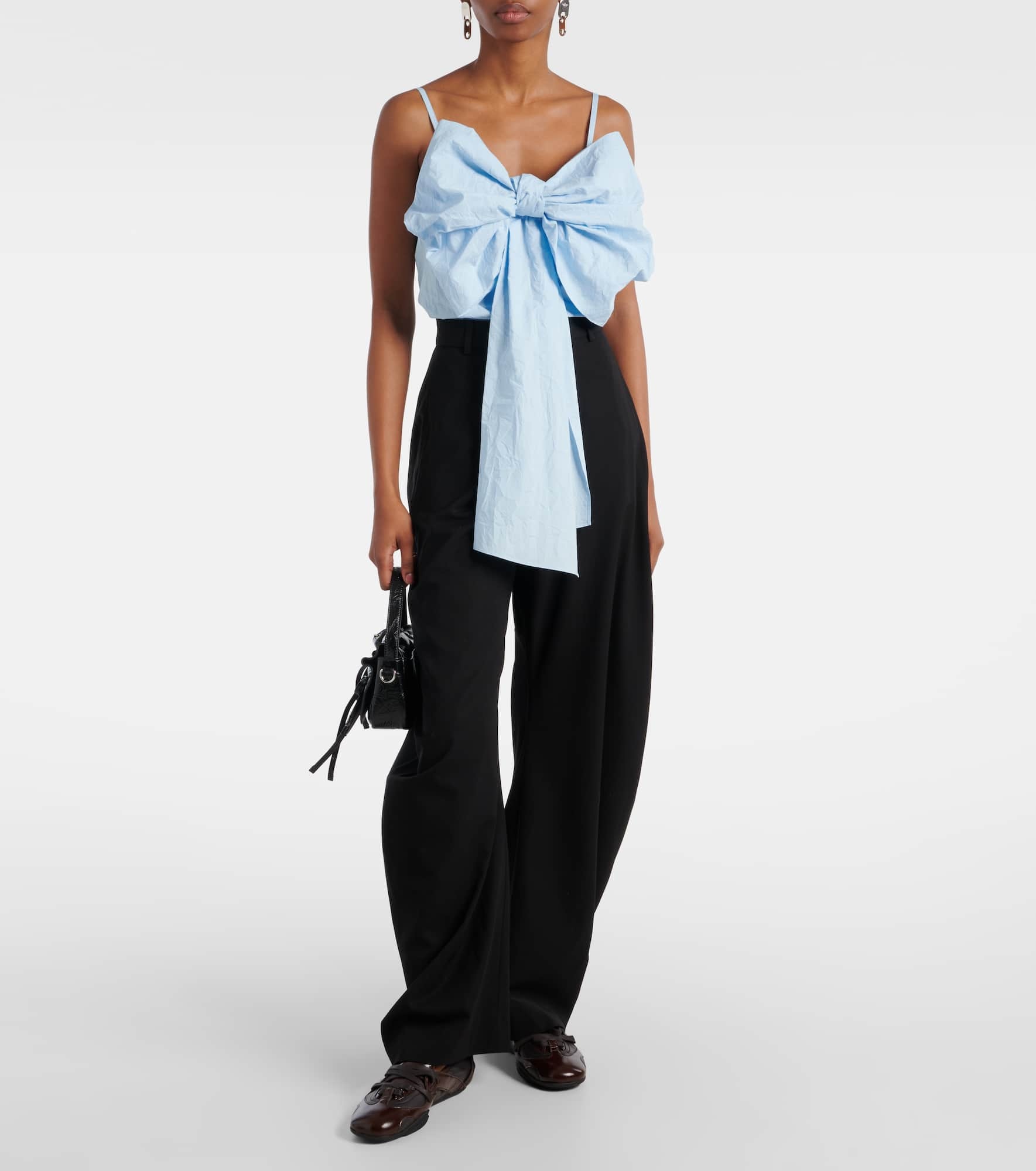 Bow-detail cotton top - 2