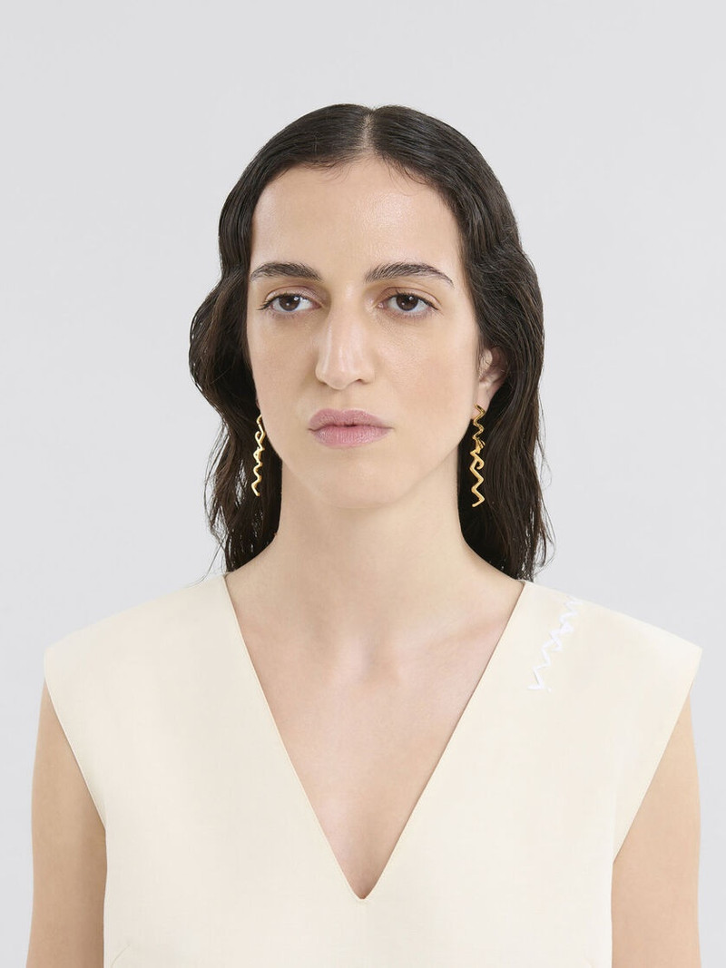 Marni GOLD METAL MARNI SYMBOL DROP EARRINGS outlook