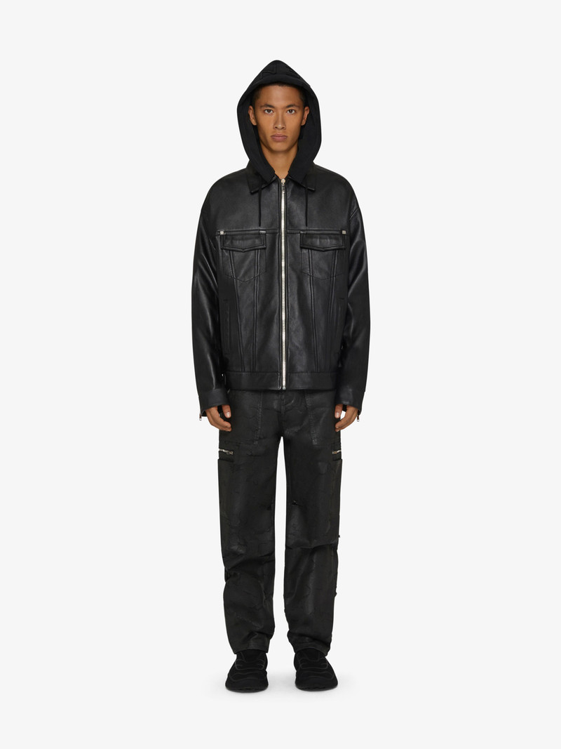 Givenchy LOOSE FIT JEANS WITH ZIPPERS IN CRACKED DENIM outlook
