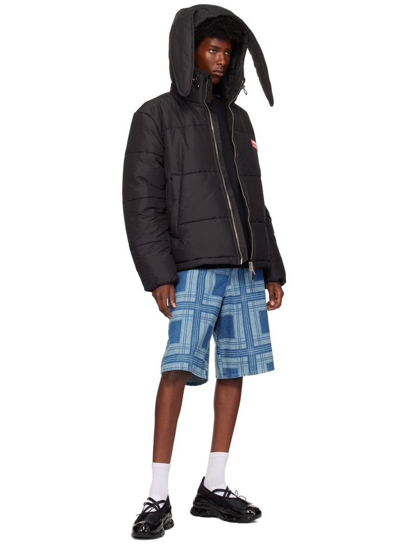 CHARLES JEFFREY LOVERBOY Black Bunny Puffer Jacket outlook