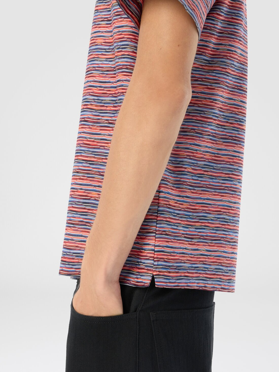 Short Sleeve Polo in Flame Jersey - 5