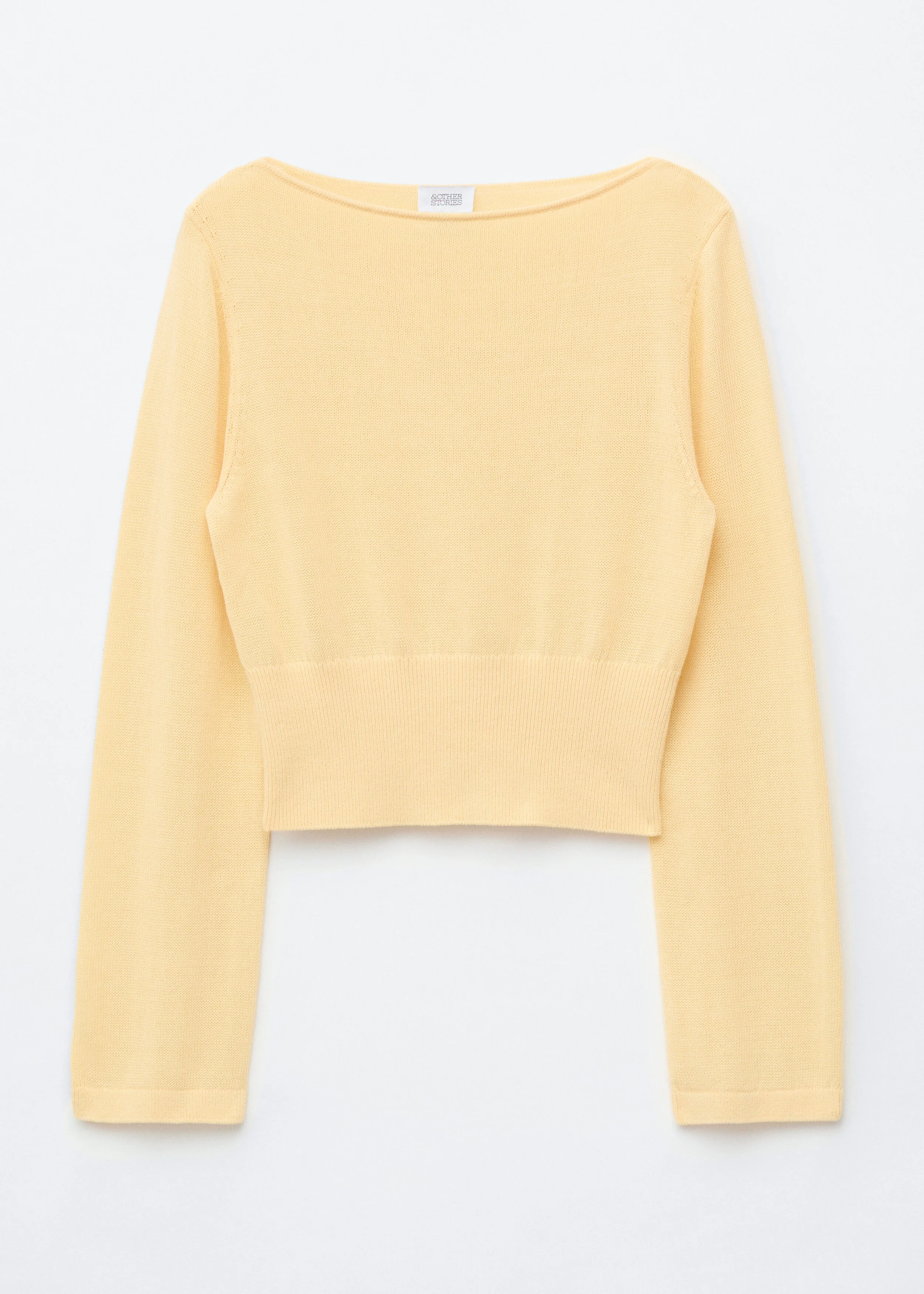 Rolled Edge Boat-Neck Top - 1