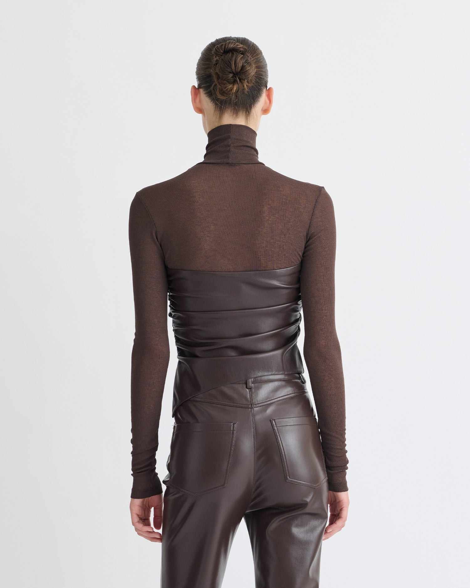Mesh Jersey/Okobor Turtleneck Top - 4