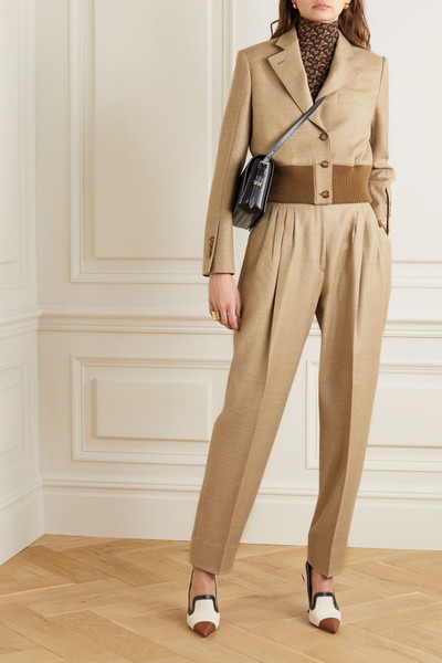 Burberry Wool-blend twill straight-leg pants outlook