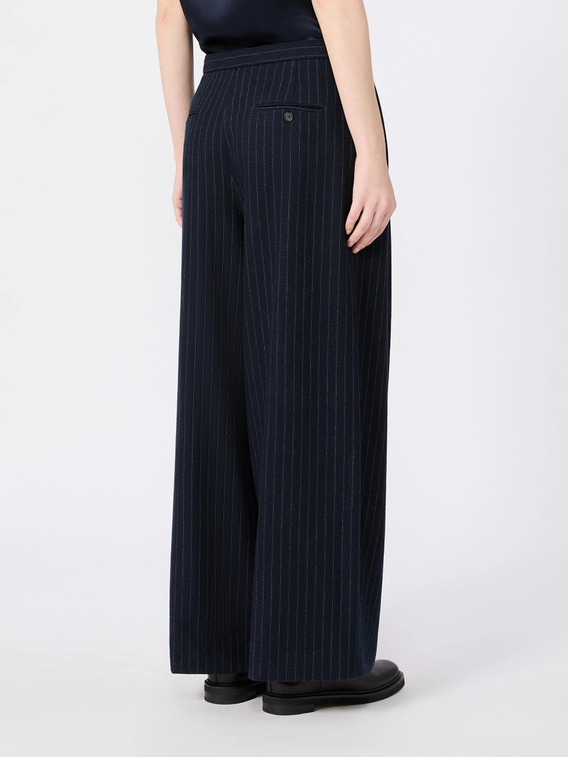 ORDINE Chalk-stripe wool trousers - MIDNIGHTBLUE 4