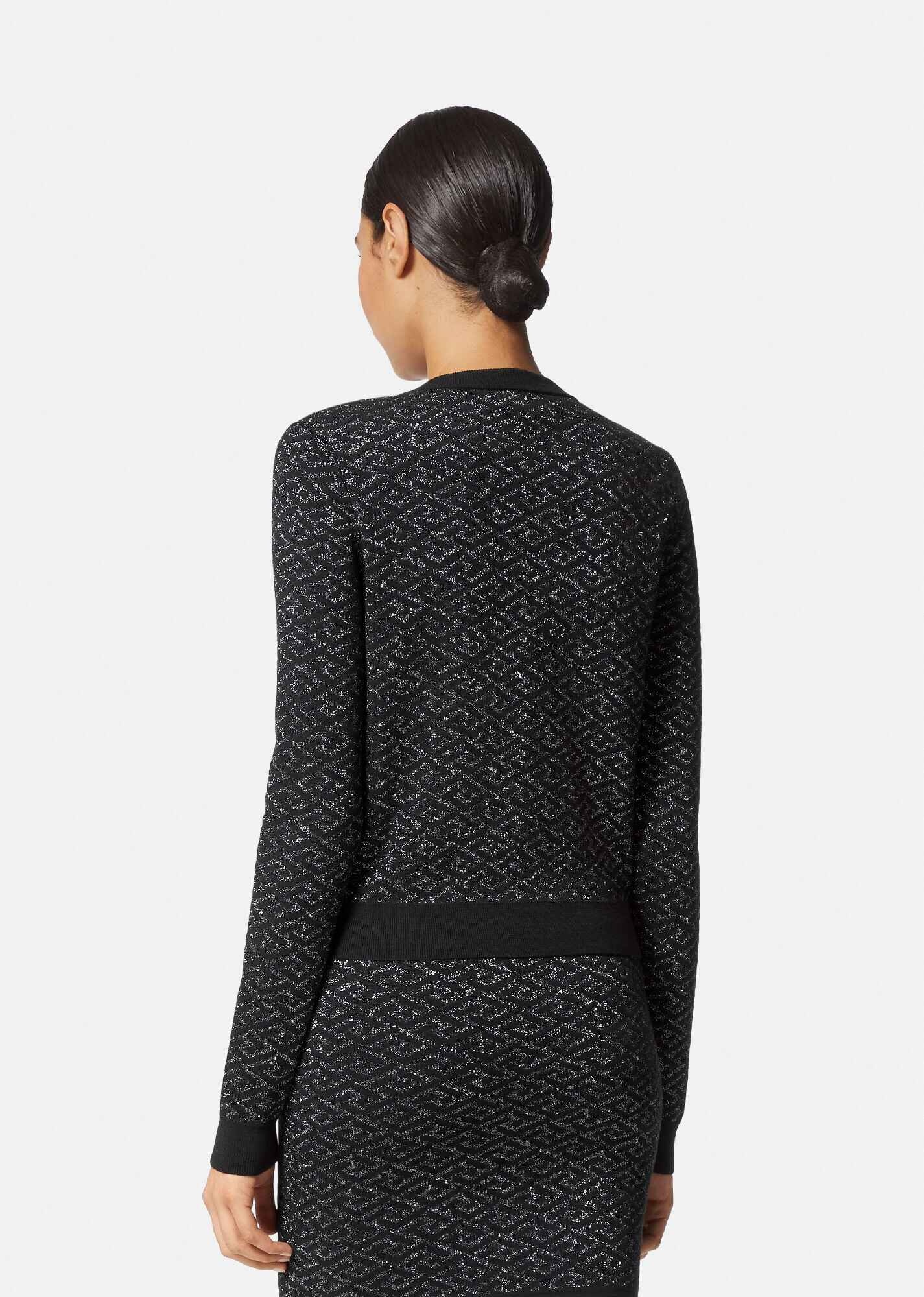 La Greca Medusa Jacquard Cardigan - 4