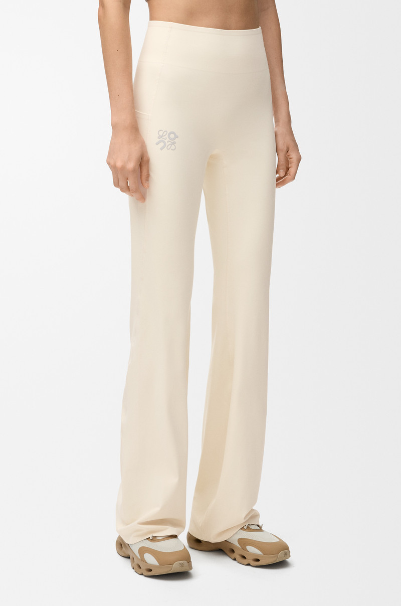 Soft bootleg pants in technical jersey 3