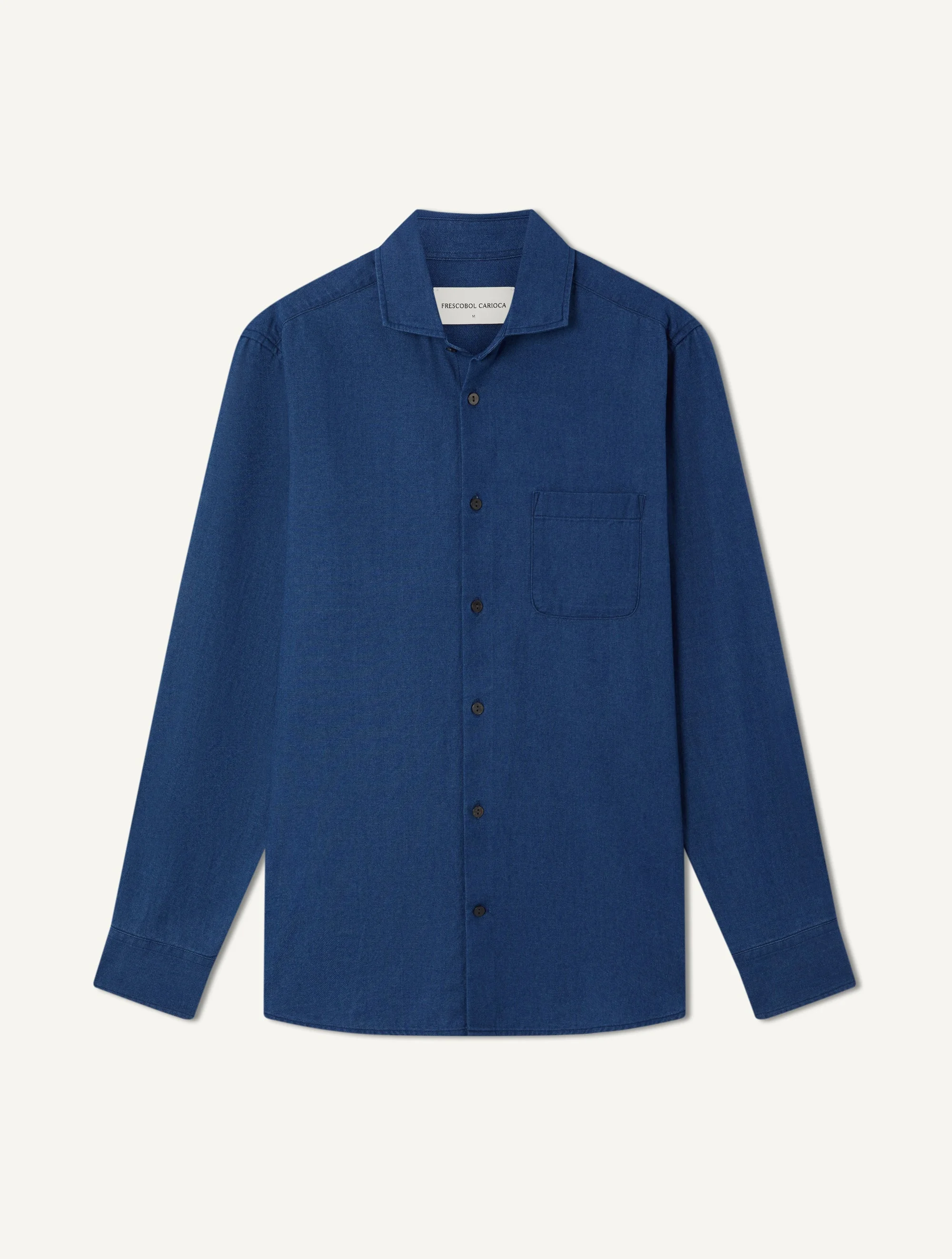 EMILIO DENIM-LOOK COTTON SHIRT - 1
