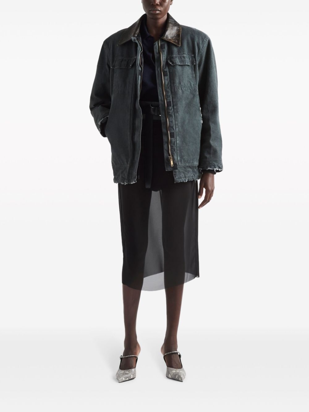 ripped canvas jacket - 2