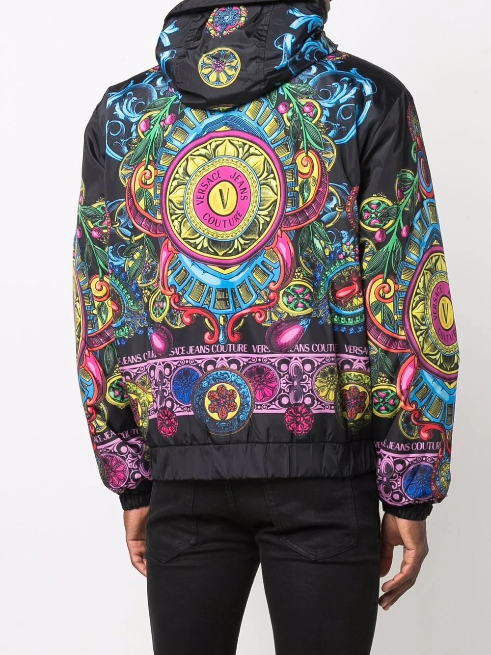 Regalia-print hooded jacket - 4