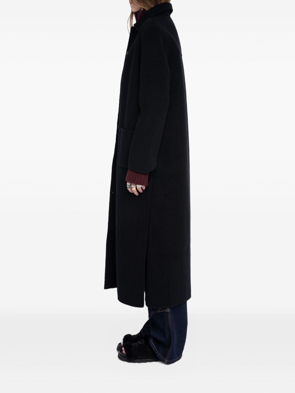patch-pocket single-breasted coat - 3