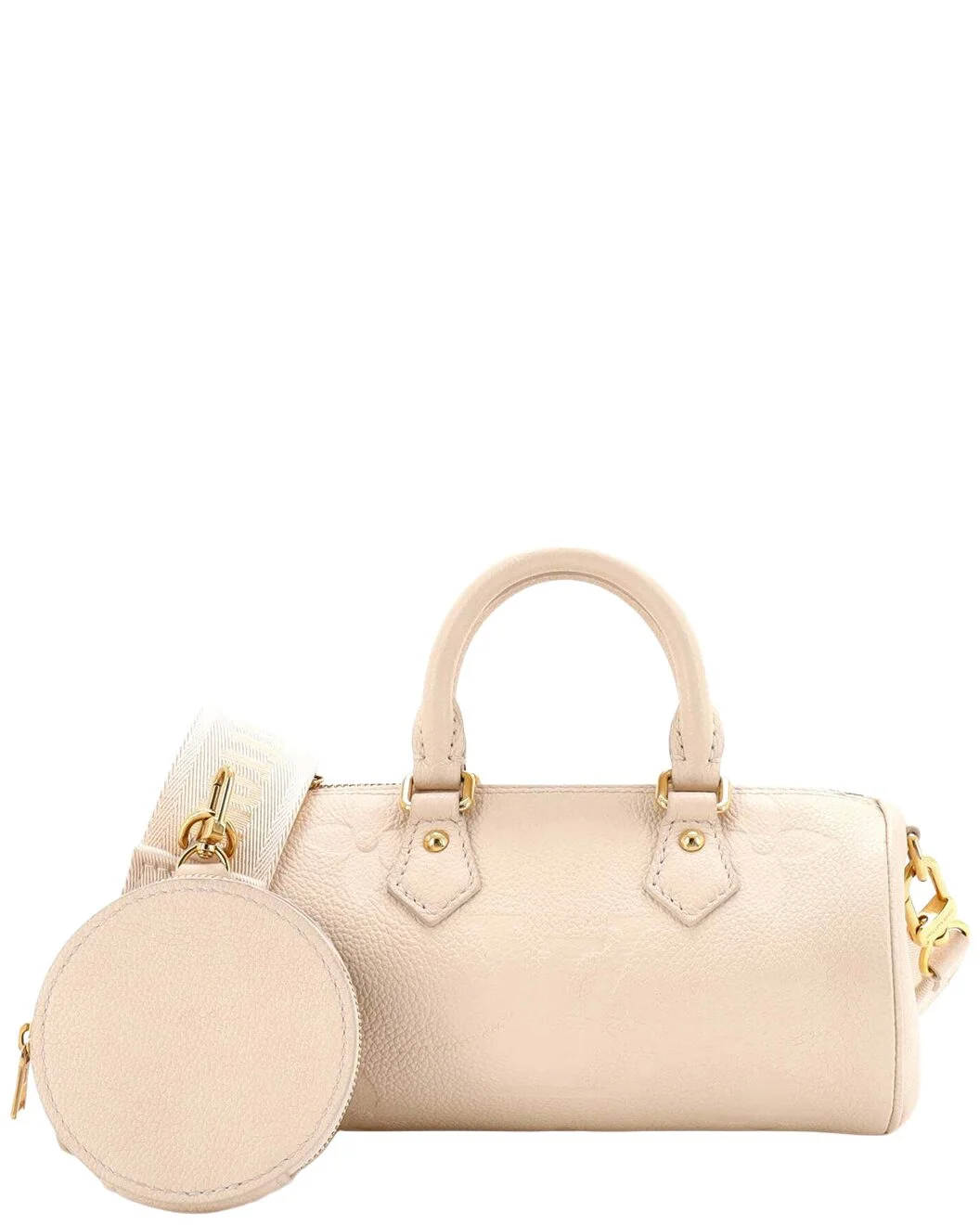 Louis Vuitton Beige Monogram Empreinte Giant Papillon BB (Authentic Pre-Loved) - 1