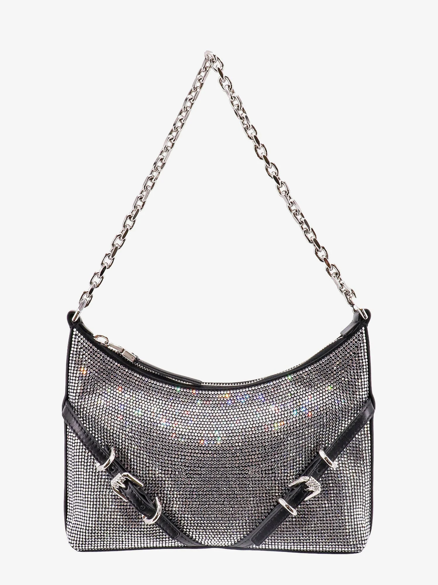 Shoulder Bag With All-Over Rhinestones - 1