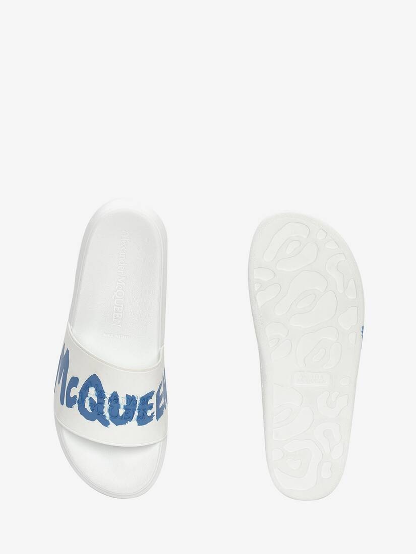 Mcqueen Graffiti Rubber Pool Slide in White - 4