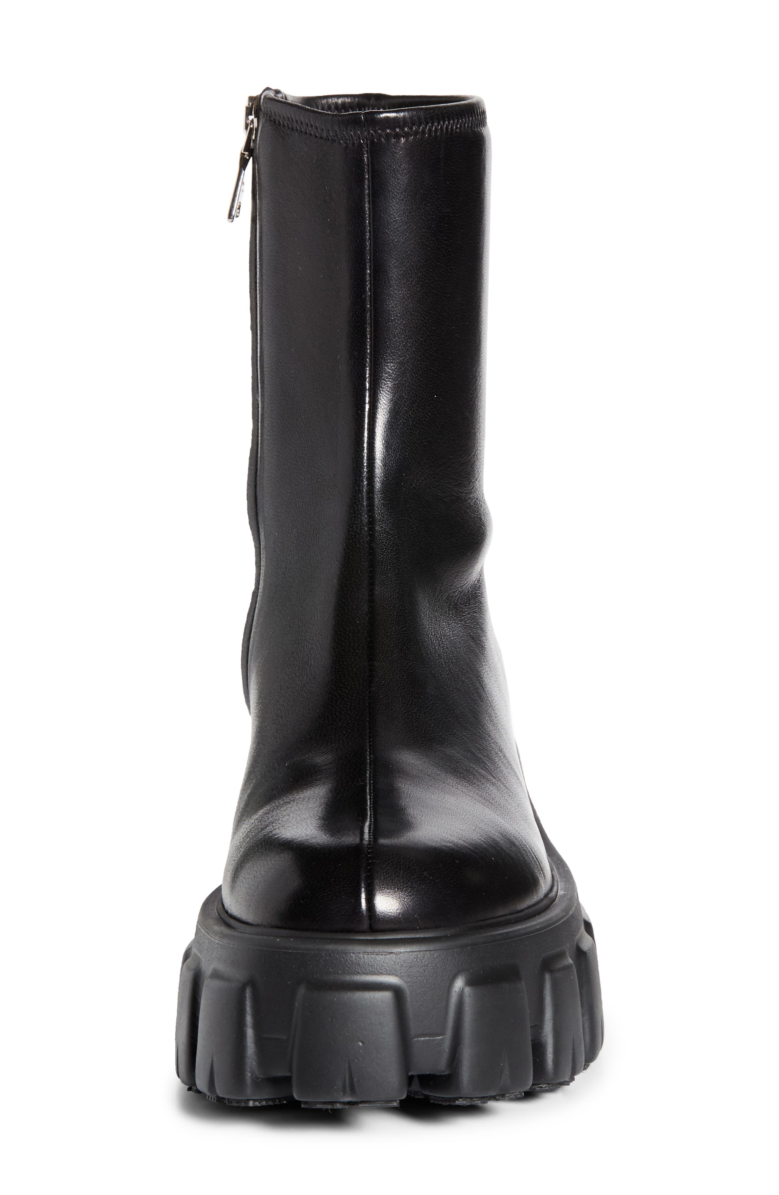 Prada Monolith Lug Sole Bootie in Nero at Nordstrom - 4