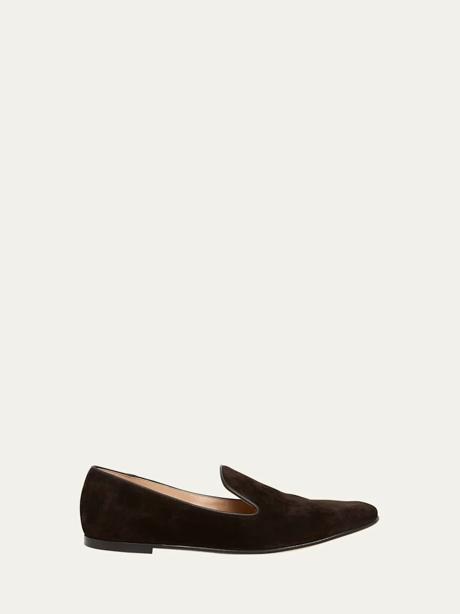 Suede Slip-On Loafers - 1