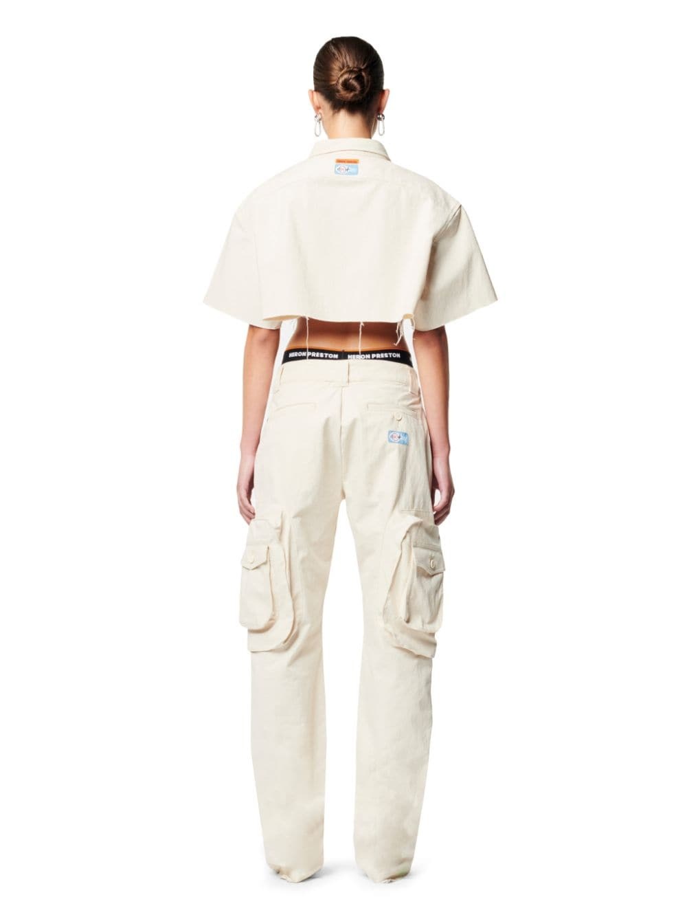 Ex-Ray Canvas Crop Ss Shirt - 4
