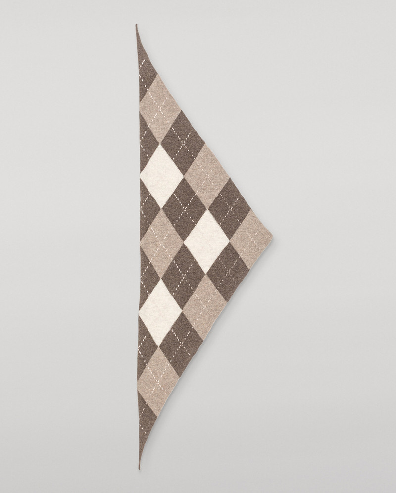 Clan Brown Argyle Cashmere Bandana 3