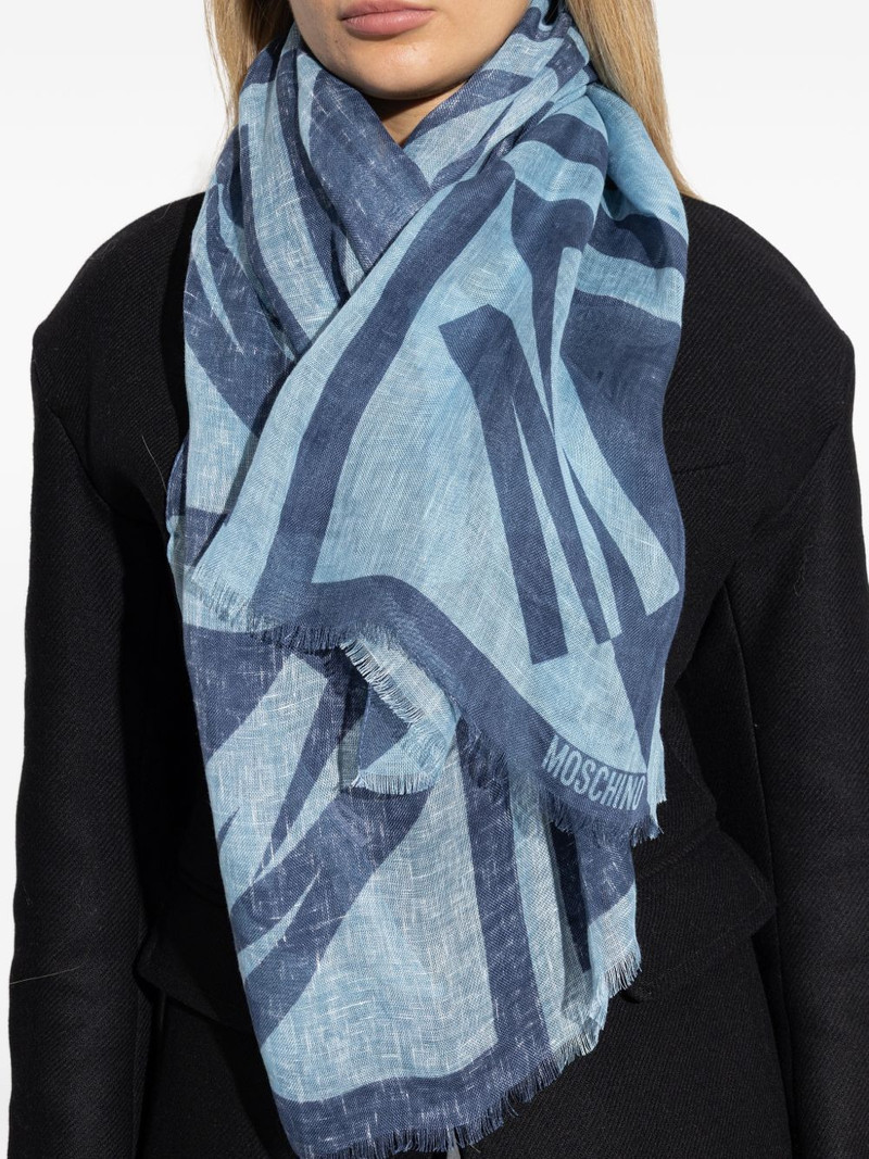 logo-print scarf 4