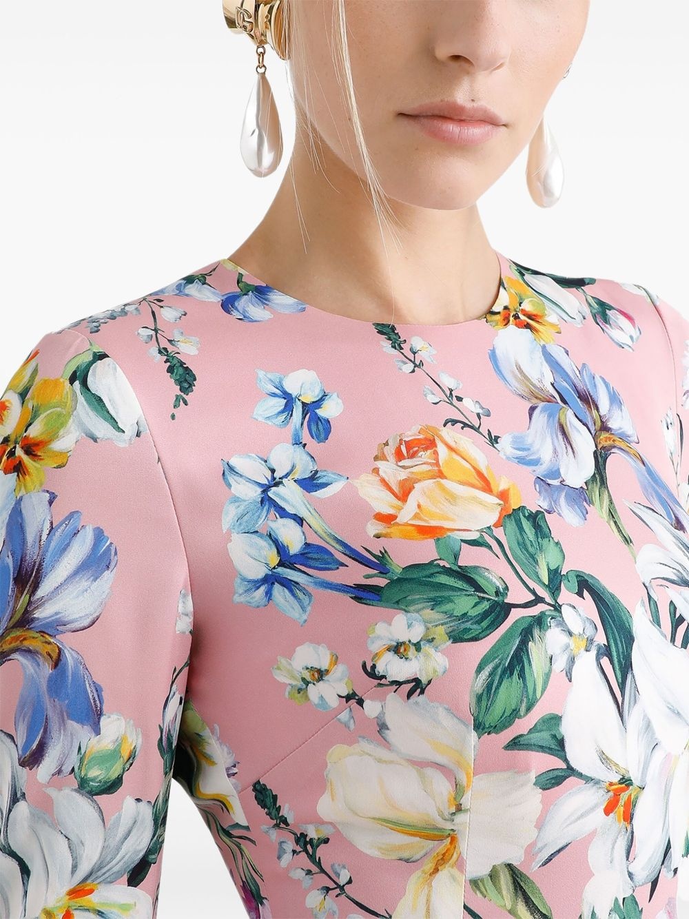 floral-print midi dress - 5