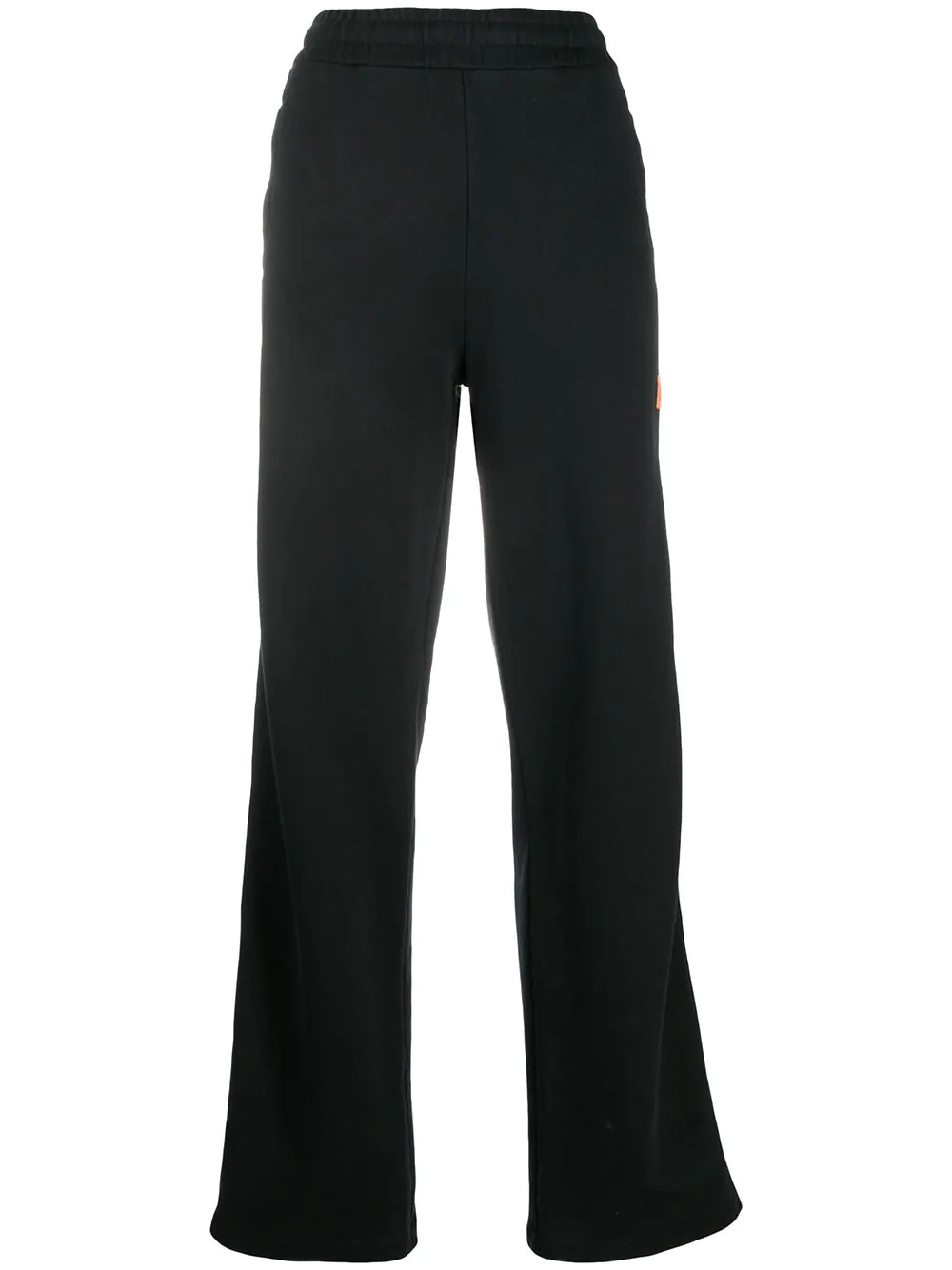 logo patch straight trousers - 1