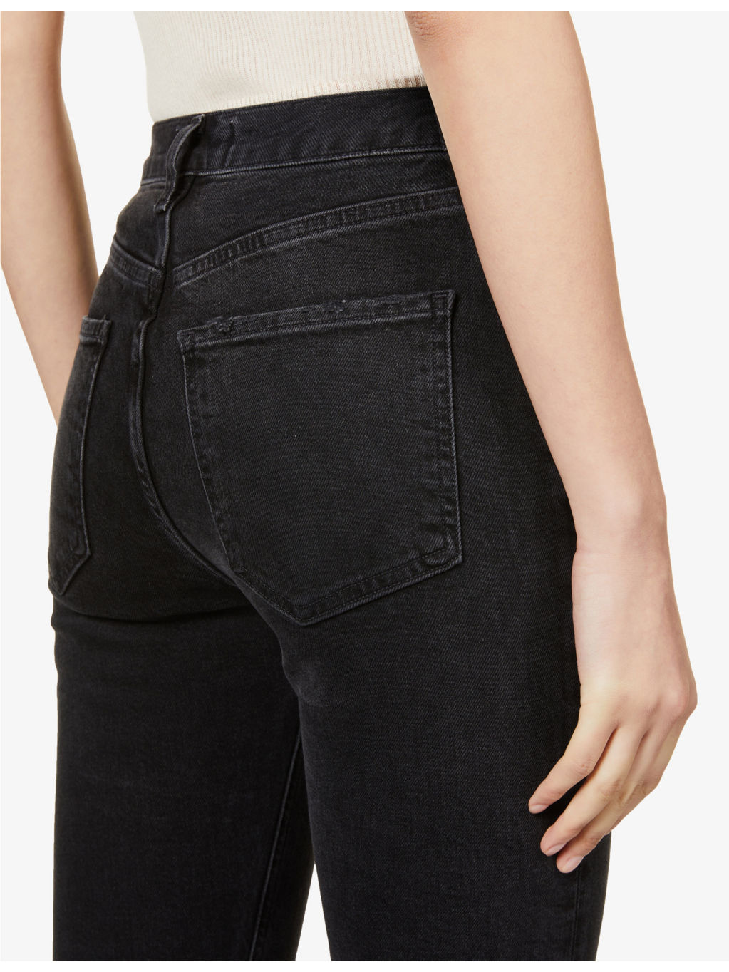 Riley high-rise straight-leg stretch organic-cotton-blend denim jeans - 6