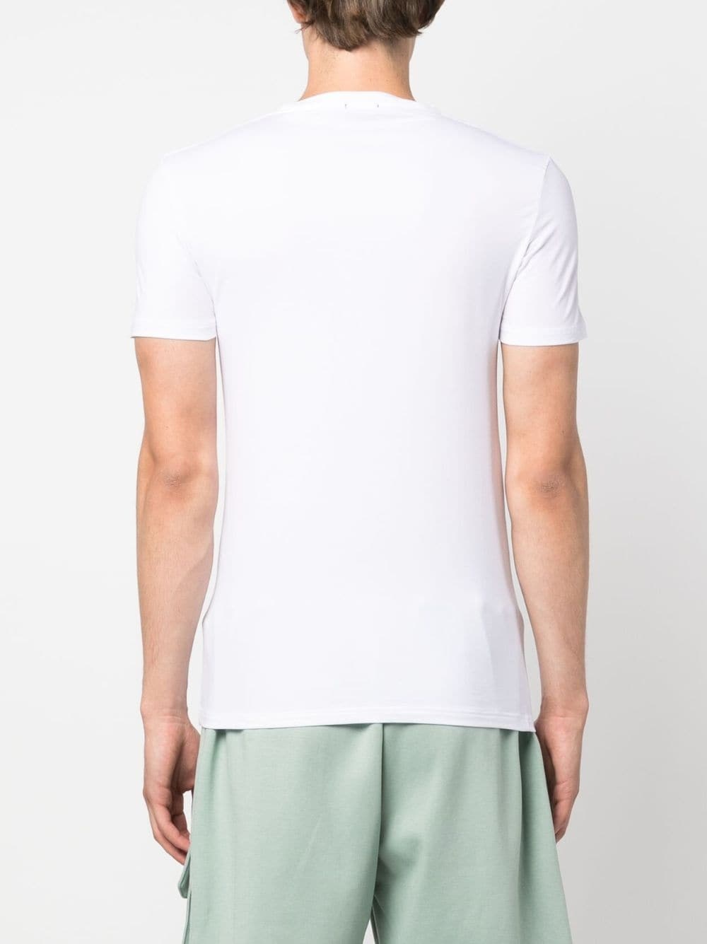 short-sleeved stretch-cotton T-shirt - 4