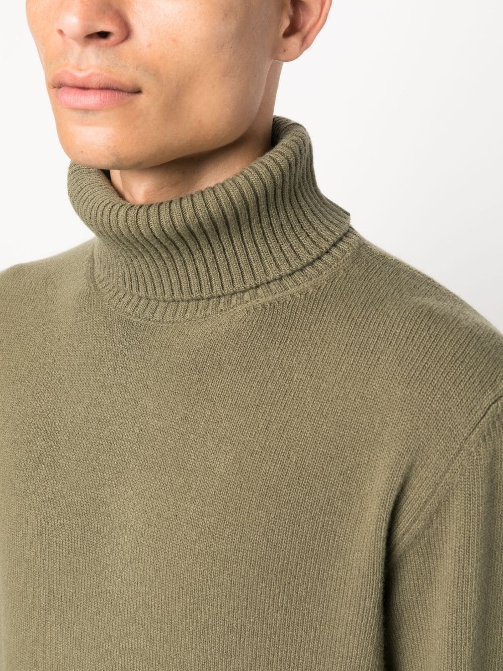 roll-neck wool knit jumper - 5