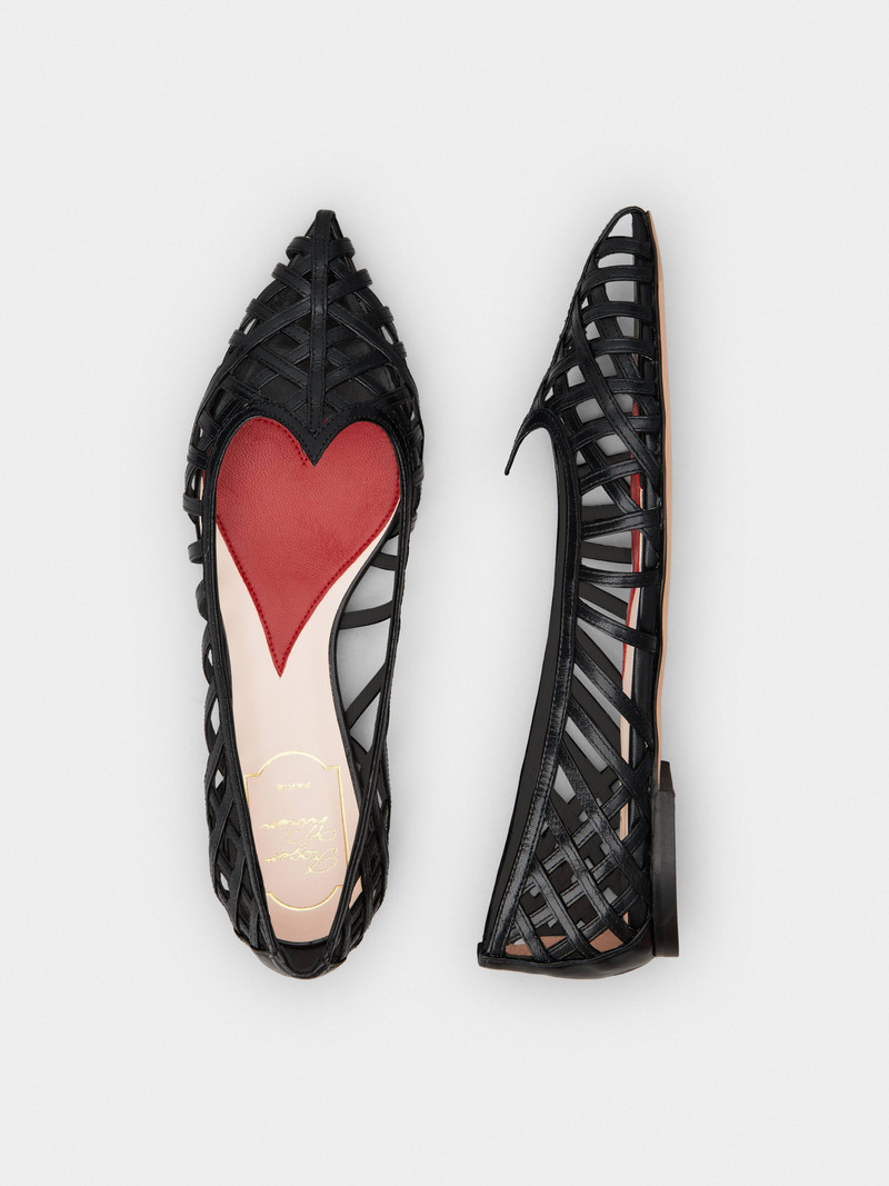 I Love Vivier Multistrap Ballerinas in Leather 3